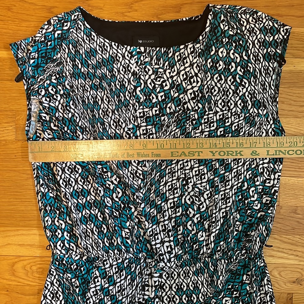 AB Studio Womens Medium Waist Defined Cap Sleeve Dress - Picture 6 of 9